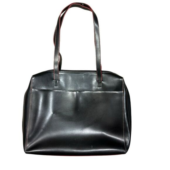 Lodis Audrey Zip Top Tote W/ Organization - Black with Red Trim - Picture 2 of 11